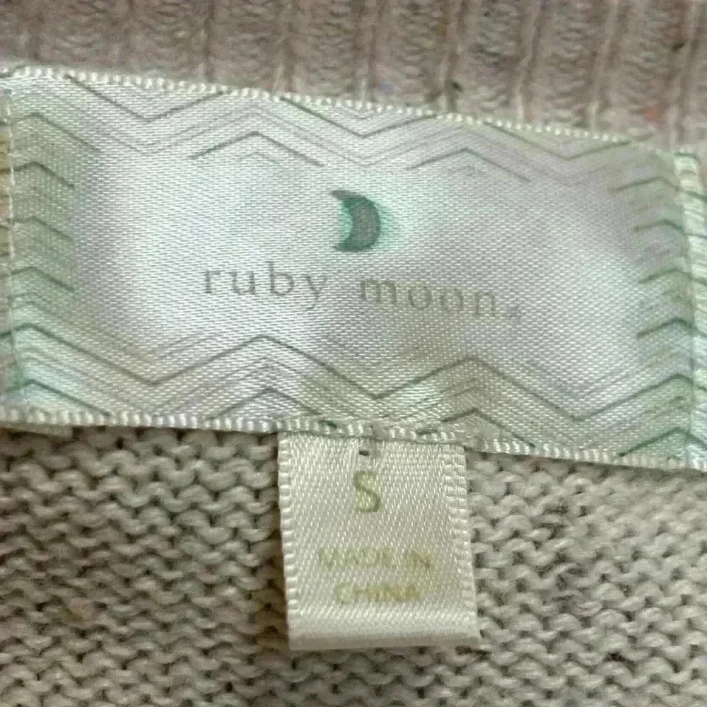 ANTHROPOLOGIE RUBY MOON SIDE ZIP UP WOOL/ COTTON BLEND SWEATER SZ SMALL - Picture 5 of 9